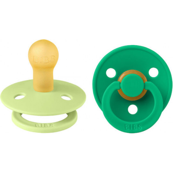 Bibs Πιπίλες Colour Round 2τμχ Latex No1 Matcha-Cactus 110473