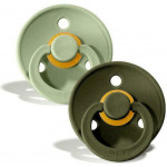 Bibs Πιπίλες Colour Round 2τμχ Latex No2(6-18M) Sage-Hunter Green 120212