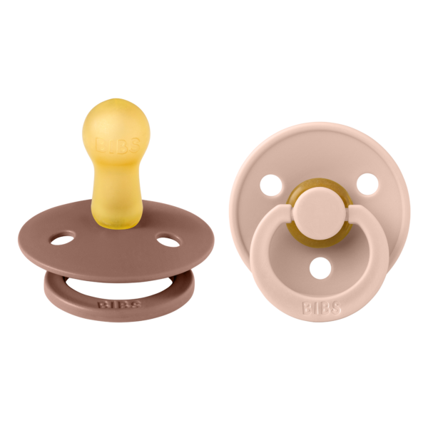 Bibs Πιπίλες Colour Round 2τμχ Latex No2 6m+ Woodchuck/Blush 120215