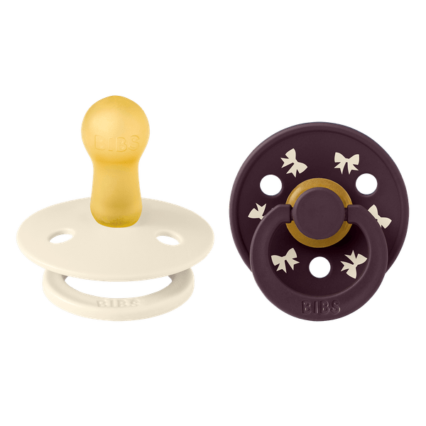 Bibs Πιπίλα Colour Round Latex No2 Σετ πιπίλες 2τμχ στρογγυλή ivory blum 12027102