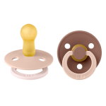 Bibs Πιπίλες Colour Fusion 2τμχ Latex No2 6m+ Dusky Blush/Woodchuck 12028102