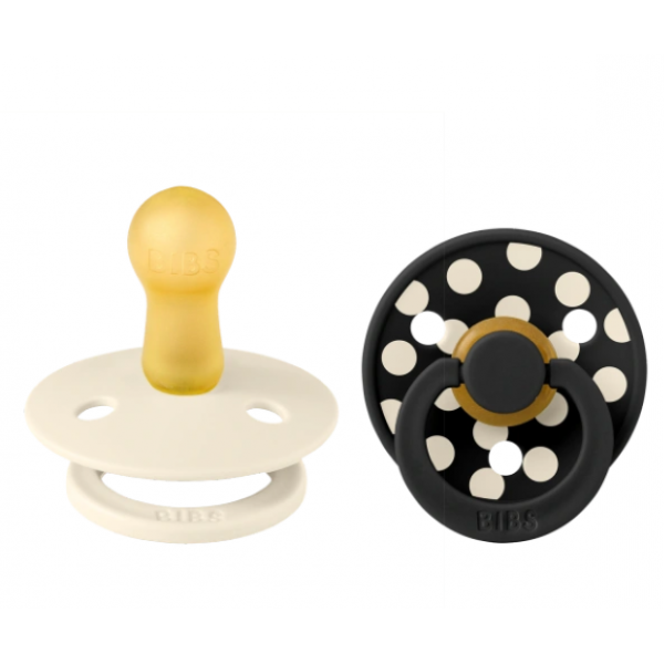 Bibs Σετ Πιπίλες Studio Dot No2 Black/Ivory 6+m 12034101