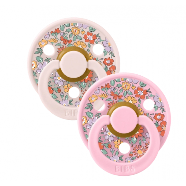 BIBS Liberty Σετ Πιπίλες 2τμχ Oscar Meadow Latex Petal Mix Στρογγυλή No1 11035102