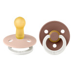 Bibs Πιπίλες Colour Round 2τμχ Latex No2 Glow Blush Woodchuck 120454