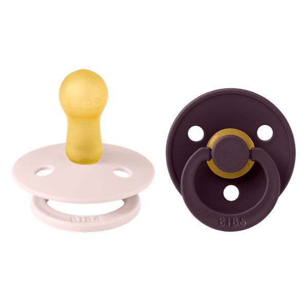 Bibs Πιπίλες Colour Round 2τμχ Latex No2 6m+ Petal/Plum 120467