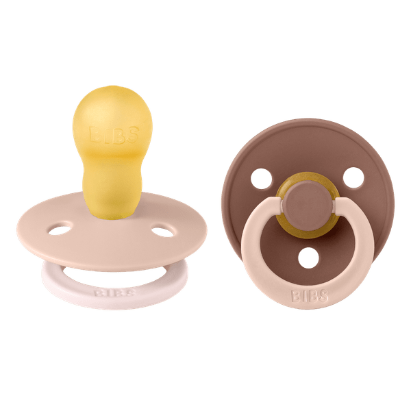 Bibs Πιπίλες colour Round 2τμχ Latex No3 18m+ Dusky Blush/Woodchuck 13028102