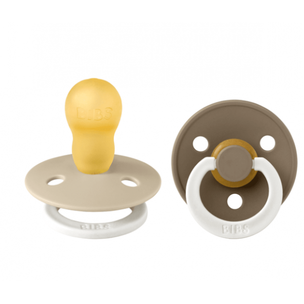 Bibs Σετ Πιπίλες Colour No3 Vanilla/Dark Oak Glow 18m+ 130368