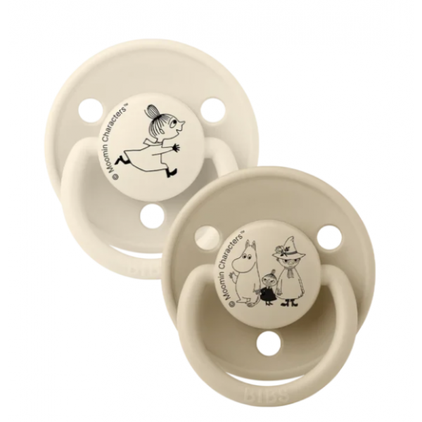 Bibs Πιπίλες De Lux Σιλικόνης OneSize 2τμχ Little Ivory-Vanilla 15037101