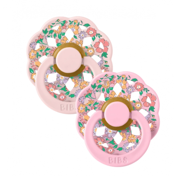 BIBS Liberty Boheme Σετ Πιπίλες 2τμχ Oscar Meadow Latex Blossom Mix  Στρογγυλή No 24035102