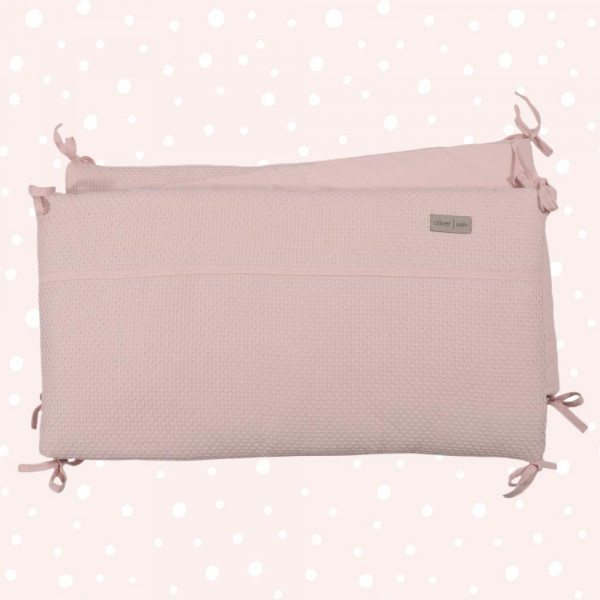 Baby Oliver Πάντα Προστασίας Κρεβατιού Πικέ Ροζ 46-6702/452