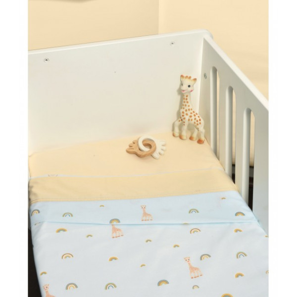 Baby Oliver Σεντόνια Λίκνου Σετ 2τ Sophie La Girafe 75x110 100% Βαμβάκι Design 504 46-6704/504