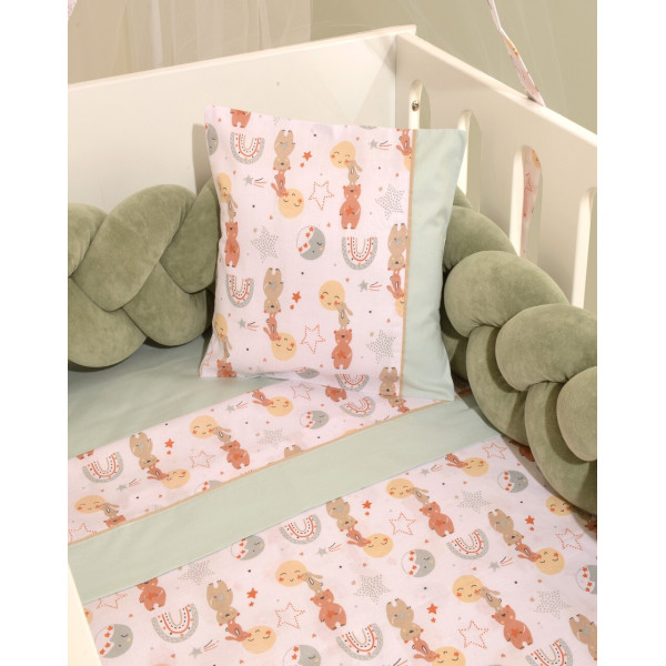 Baby Oliver Σεντόνια Κούνιας 3τμχ Μέντα 46-6706/413
