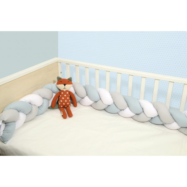 Baby Oliver Πλεξούδα τριπλή Λευκό-Μέντα-Γκρι 20x200 46-6713/3135