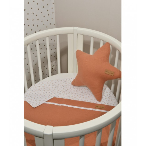 Baby Oliver Καλοκαιρινή Κουβέρτα Διπλής Όψης Κεραμιδί 75x95 46-6721/400