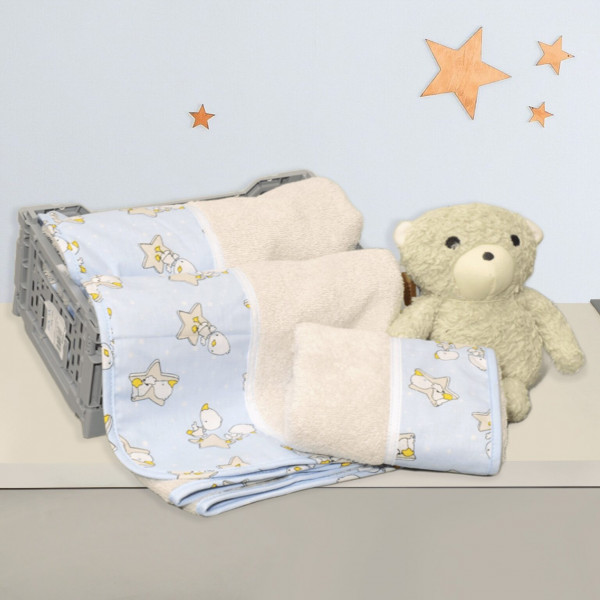 Baby Oliver Σετ Πετσέτες 2 τμχ 30x50cm και 70x120cm Εμπριμέ 46-6760/211