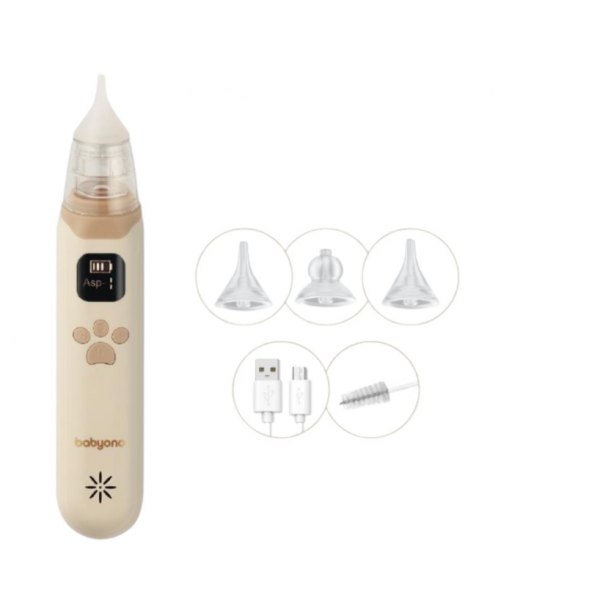 Baby Ono Ηλεκτρικός Ρινικός Αποφρακτήρας 3 επίπεδα έντασης & αθόρυβη λειτουργία Μπεζ BN1470/01