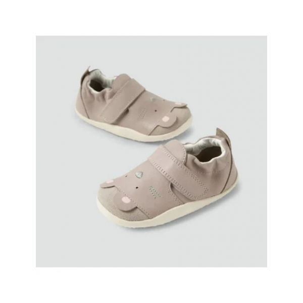 Bobux Βρεφικά παπούτσια για τα πρώτα βήματα Xplorer Critters Squeaky- Taupe BQ10620NGVLE