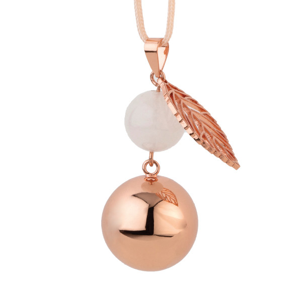 Bola Μελωδικό Μενταγιόν Rose gold leaf VO206