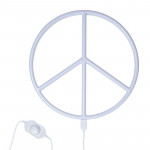 A Little Lovely Company Φωτιστικό Neon Peace Λευκό NEPEWH25