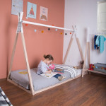 CHILDHOME Πλαίσιο Kρεβατιού TIPI 70*140 cm Natural-White BR72581