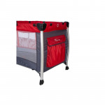 Baby Adventure Παρκοκρέβατο 2 Θέσεων HOLIDAY ALUMINIUM Red Grey 60*120cm BR72244