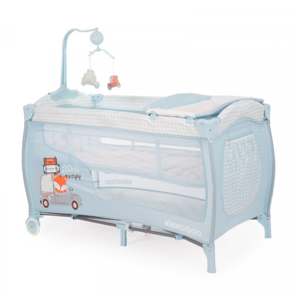 Kikka Boo Παρκοκρέβατο Dolce Sonno Blue Foxy με 2 επίπεδα 31003010042