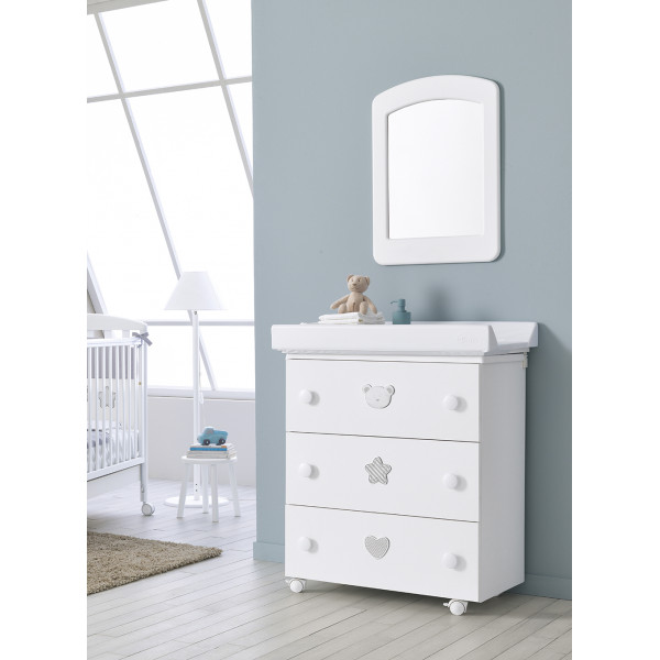 PALI Συρταριέρα / Αλλαξιέρα Birillo Bianco Tortora 0533T20N