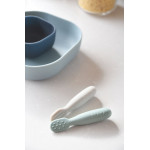 Béaba Κουτάλι Σιλικόνης εκπαιδευτικό 2 τεμ Sage green/velvet grey +4μ BR78723