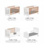 Casababy Βρεφική κούνια μετατρεπόμενη σε προεφηβικό κρεβάτι Art 590151 Casababy Βρεφική κούνια μετατρεπόμενη σε προεφηβικό κρεβάτι Art 590151