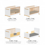Casababy Palmer White Βρεφικό Κρεβάτι Μετατρεπόμενο Σε Προεφηβικό 590337