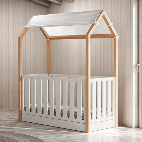 Casababy La Maison Ecru Βρεφικό Κρεβάτι Μετατρεπόμενο Σε Προεφηβικό Τύπου Μοντεσσόρι 590365