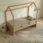 Casakids Kiddy Natural Παιδικό Κρεβάτι Montessori 3 σε 1 με Αφαιρούμενη Σκεπή CK00101