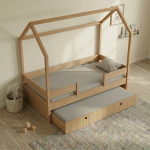 Casakids Kiddy Natural Παιδικό Κρεβάτι Montessori 3 σε 1 με Αφαιρούμενη Σκεπή CK00101