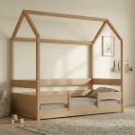 Casakids Kiddy Natural Παιδικό Κρεβάτι Montessori 3 σε 1 με Αφαιρούμενη Σκεπή CK00101