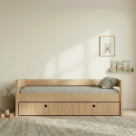 Casakids Kiddy Natural Παιδικό Κρεβάτι Montessori 3 σε 1 με Αφαιρούμενη Σκεπή CK00101