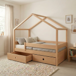 Casakids Dreamy Natural Κρεβάτι 3-Σε-1 Μονό Για 2 Διαστάσεις Στρωμάτων CK00103 Casakids Dreamy Natural Κρεβάτι 3-Σε-1 Μονό Για 2 Διαστάσεις Στρωμάτων CK00103