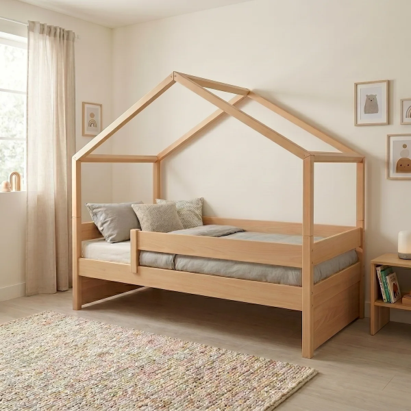Casakids Dreamy Natural Κρεβάτι 3-Σε-1 Μονό Για 2 Διαστάσεις Στρωμάτων CK00103