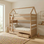 Casakids Kiddy Natural Μασίφ Παιδική Κουκέτα Διαιρούμενη CK00105 Casakids Kiddy Natural Μασίφ Παιδική Κουκέτα Διαιρούμενη CK00105