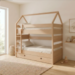 Casakids Kiddy Natural Μασίφ Παιδική Κουκέτα Διαιρούμενη CK00105 Casakids Kiddy Natural Μασίφ Παιδική Κουκέτα Διαιρούμενη CK00105