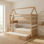 Casakids Kiddy Natural Μασίφ Παιδική Κουκέτα Διαιρούμενη CK00105 Casakids Kiddy Natural Μασίφ Παιδική Κουκέτα Διαιρούμενη CK00105