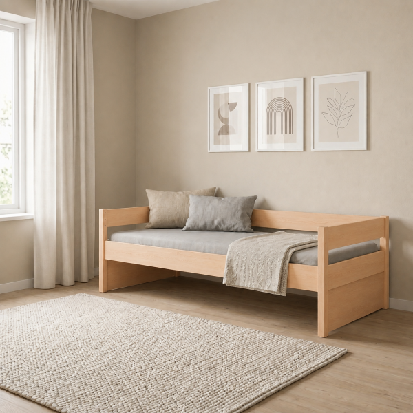 Casakids Kiddy Sofa Natural Παιδικό Κρεβάτι Montessori 2 σε 1 CK00124