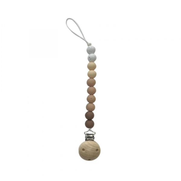 Chewies And More Κλιπ Πιπίλας Beads Ombre Brown BR77978