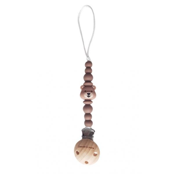 Chewies And More Βρεφική Αλυσίδα Πιπίλας bear brown BR79197