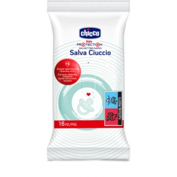 Chicco Μαντηλάκια Αποστείρωσης μιας χρήσης για πιπίλες 16 τεμάχια 07921