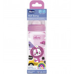 Chicco Μπιμπερό Well Being Πλαστικό Pink Lion 2m+ 250ml 28623-10