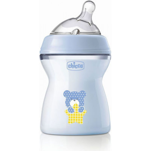 Chicco Πλαστικό Μπιμπερό Natural Feeling Κατά των Κολικών με Θηλή Σιλικόνης 250ml για 2+ μηνών 81323-20