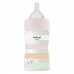 Chicco Πλαστικό Μπιμπερό Well Being Κατά των Κολικών Ροζ 150ml Για 0+ Μηνών A60-28611-11