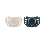 Chicco Πιπίλα  Physio Air με Θηλή Σιλικόνης & Θήκη σε Μπεζ-Γκρι Μπλε Για 6-16m C20-75033-31
