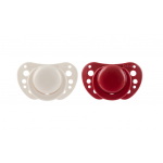 Chicco Πιπίλα  Physio Air με Θηλή Σιλικόνης & Θήκη σε Μπεζ-Μπορντώ Για 6-16m C20-75033-33