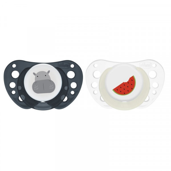Chicco Πιπίλα Physio Air Σετ 2 τμχ Μπεζ-Γκρι Μπλε 16-36m C20-75086-92
